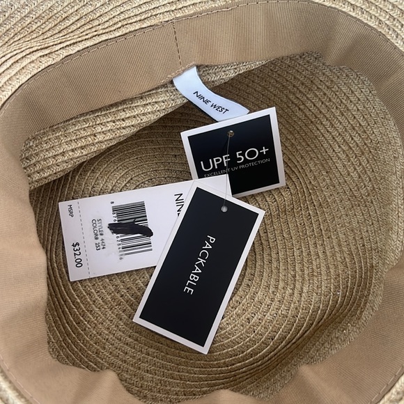 NWT Nine West straw bucket hat - Picture 4 of 5